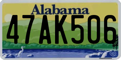 AL license plate 47AK506