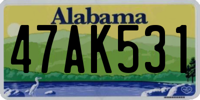 AL license plate 47AK531