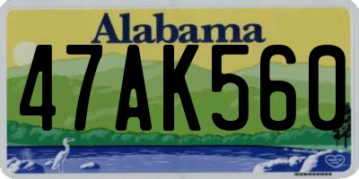 AL license plate 47AK560