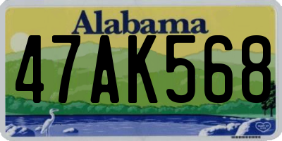 AL license plate 47AK568
