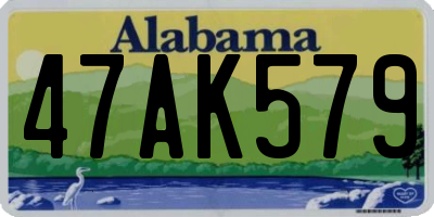 AL license plate 47AK579