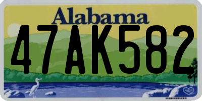 AL license plate 47AK582