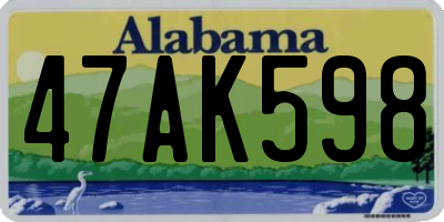 AL license plate 47AK598