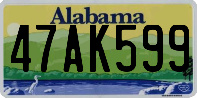 AL license plate 47AK599