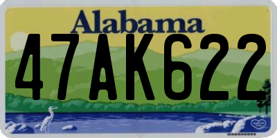 AL license plate 47AK622