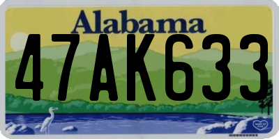 AL license plate 47AK633