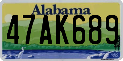AL license plate 47AK689