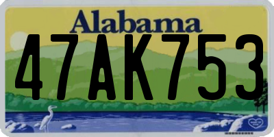 AL license plate 47AK753