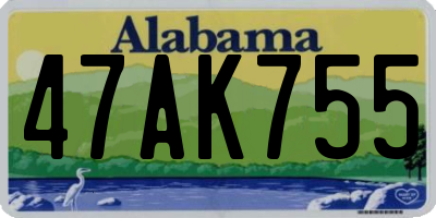 AL license plate 47AK755