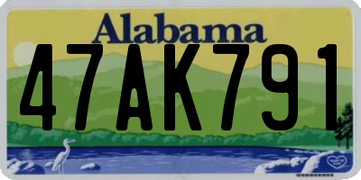 AL license plate 47AK791