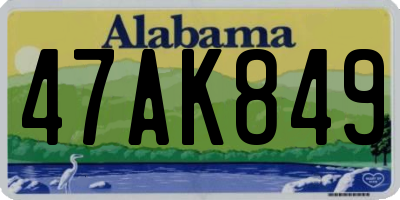 AL license plate 47AK849