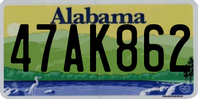 AL license plate 47AK862