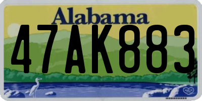 AL license plate 47AK883