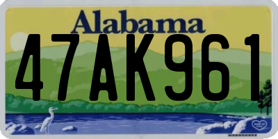 AL license plate 47AK961