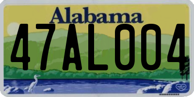 AL license plate 47AL004
