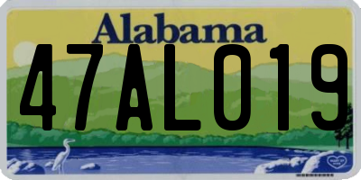 AL license plate 47AL019