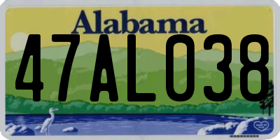AL license plate 47AL038