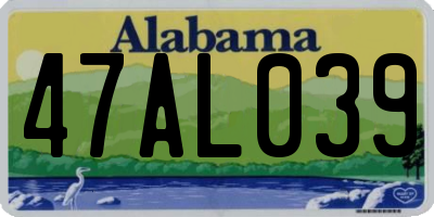 AL license plate 47AL039