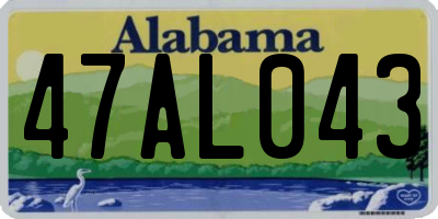 AL license plate 47AL043