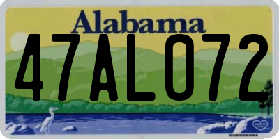 AL license plate 47AL072