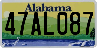 AL license plate 47AL087