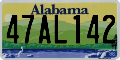 AL license plate 47AL142