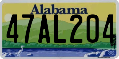 AL license plate 47AL204