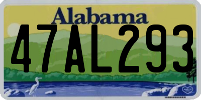 AL license plate 47AL293
