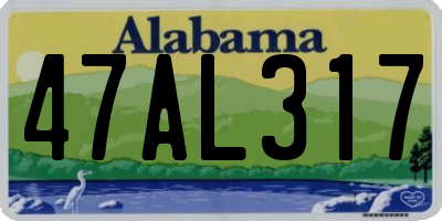 AL license plate 47AL317