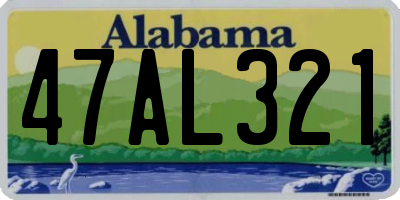 AL license plate 47AL321
