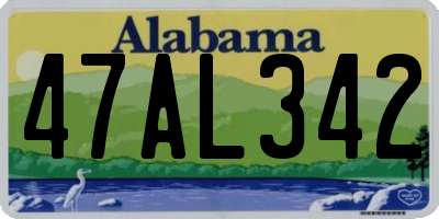 AL license plate 47AL342