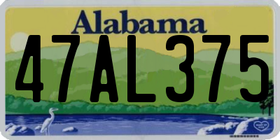 AL license plate 47AL375