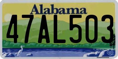 AL license plate 47AL503