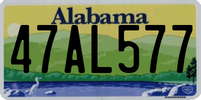 AL license plate 47AL577