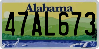 AL license plate 47AL673