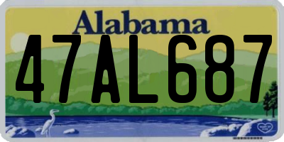 AL license plate 47AL687