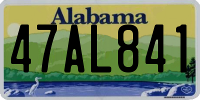 AL license plate 47AL841