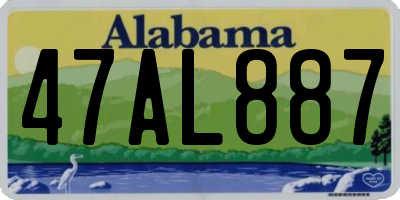 AL license plate 47AL887