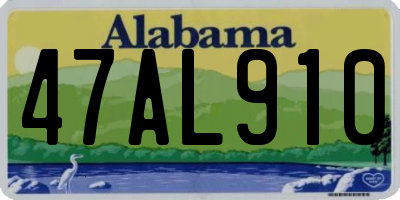 AL license plate 47AL910