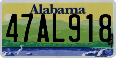 AL license plate 47AL918