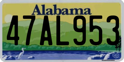 AL license plate 47AL953