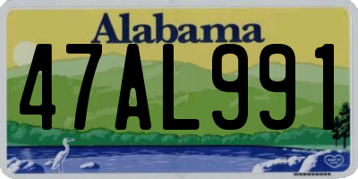 AL license plate 47AL991