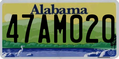 AL license plate 47AM020