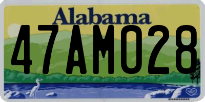 AL license plate 47AM028