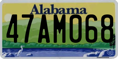 AL license plate 47AM068