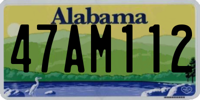 AL license plate 47AM112