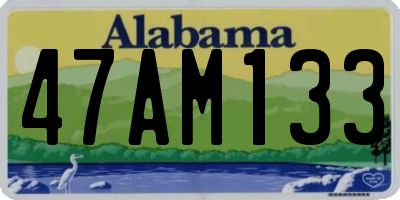 AL license plate 47AM133