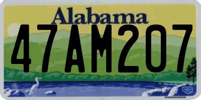 AL license plate 47AM207