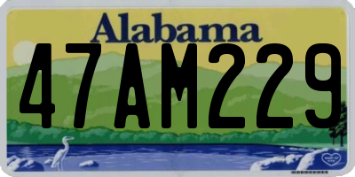 AL license plate 47AM229