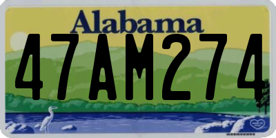 AL license plate 47AM274